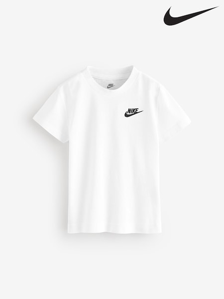 Valkoinen - Nike Little Kids Futura 100% puuvillainen T-paita (E79343) | €20