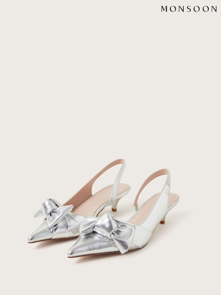 Monsoon Bronte Bow Kitten Heels (E79411) | 246 LEI