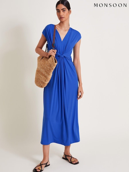 Monsoon Blue Jaya Jersey Maxi Dress (E79432) | €51