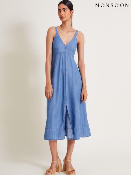 Monsoon Blue Midi Gaia Dress (E79441) | €39