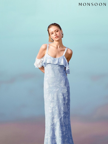 Monsoon Blue Briella Burnout Dress (E79443) | €70