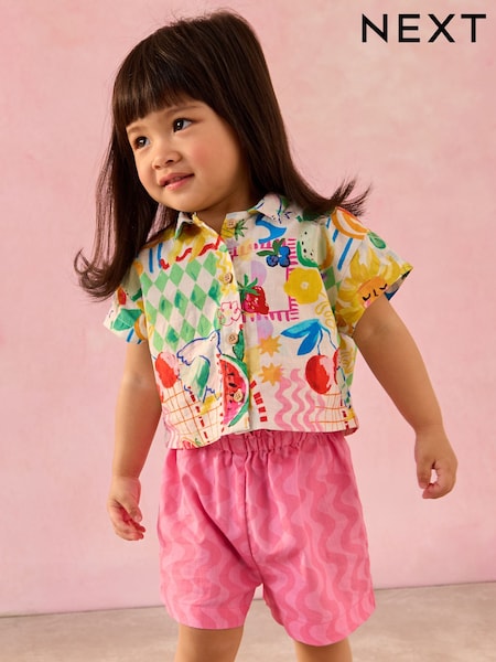 Multi 100% Cotton Shirt and Short Printed Set (3mths-7yrs) (E79496) | $26 - $33