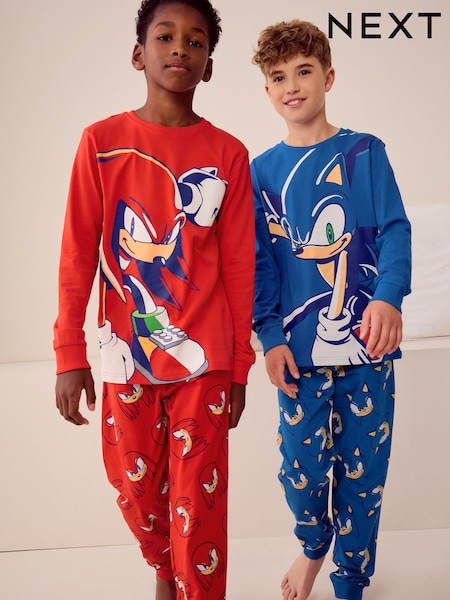 Blue/Red Sonic Long Leg Pyjamas 2 Pack (3-14yrs) (E79550) | $72 - $92