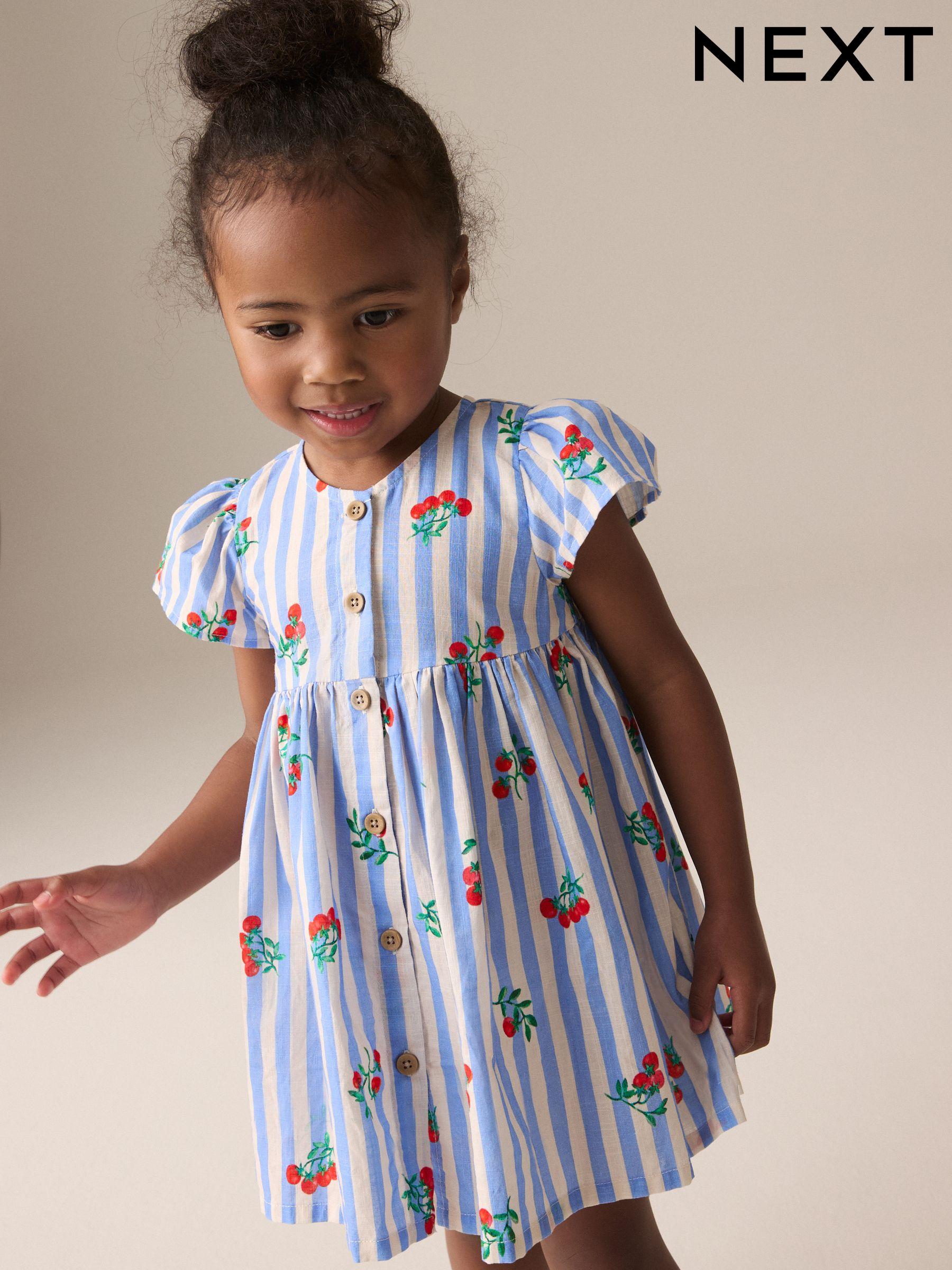Girls Blue Summer Dress Stripe Dresses Next Luxembourg