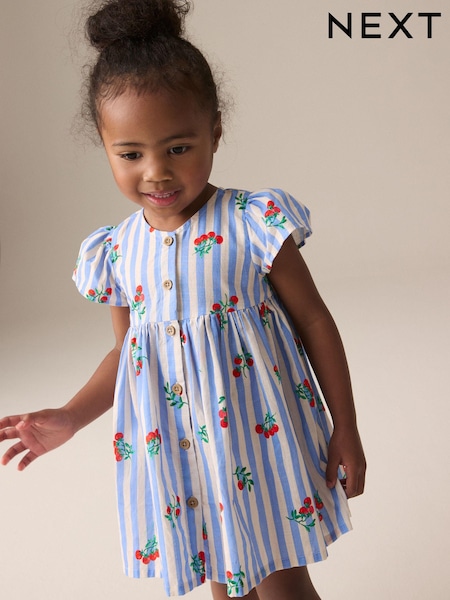 Blue Tomato Stripe Button Up Summer Dress (3mths-10yrs) (E79562) | $19 - $24