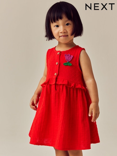 أحمر - Sleeveless Peplum Summer Dress (3mths-8yrs) (E79565) | ‏66 ر.س.‏ - ‏84 ر.س.‏
