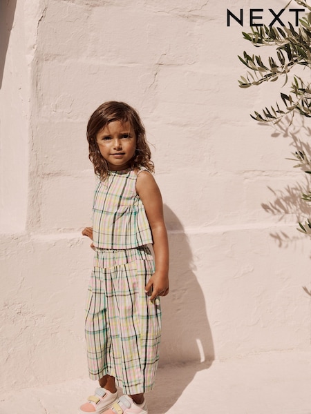 Green Check Top And Trousers Set (3mths-7yrs) (E79583) | €26 - €32