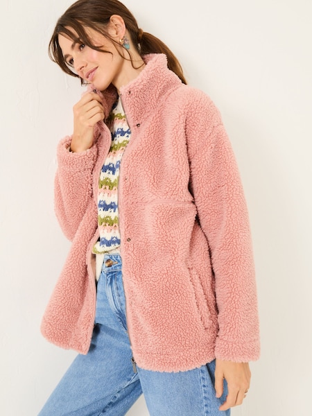 FatFace Dusky Pink Fleece Jacket (E79662) | ₪347