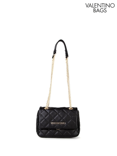 Valentino Bags Black Ocarina Small Quilted Flap Bag (E79853) | LEI 651
