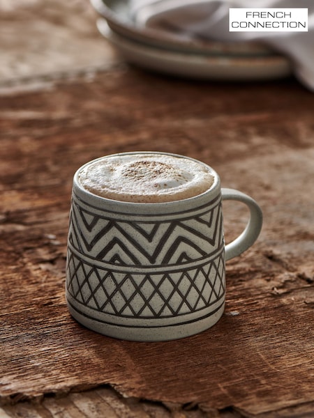 French Connection Cream Wax Resist Pattern Mug (E79931) | €16