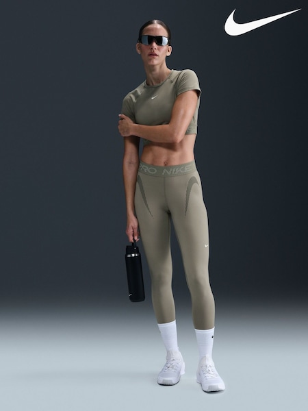 Nike Green Pro Mid Rise 7/8 Graphic Leggings (E79982) | €34