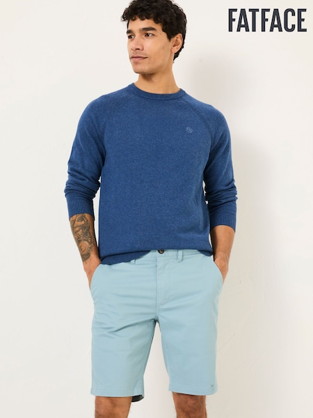 FatFace Mawes Light Blue Chino Shorts (E80235) | $76