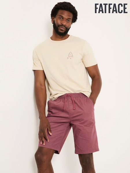 FatFace Seaton Plum Purple Pull On Shorts (E80249) | €57