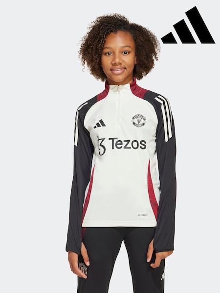 adidas White Kids Manchester United Tiro 24 Training Top (E80257) | €60