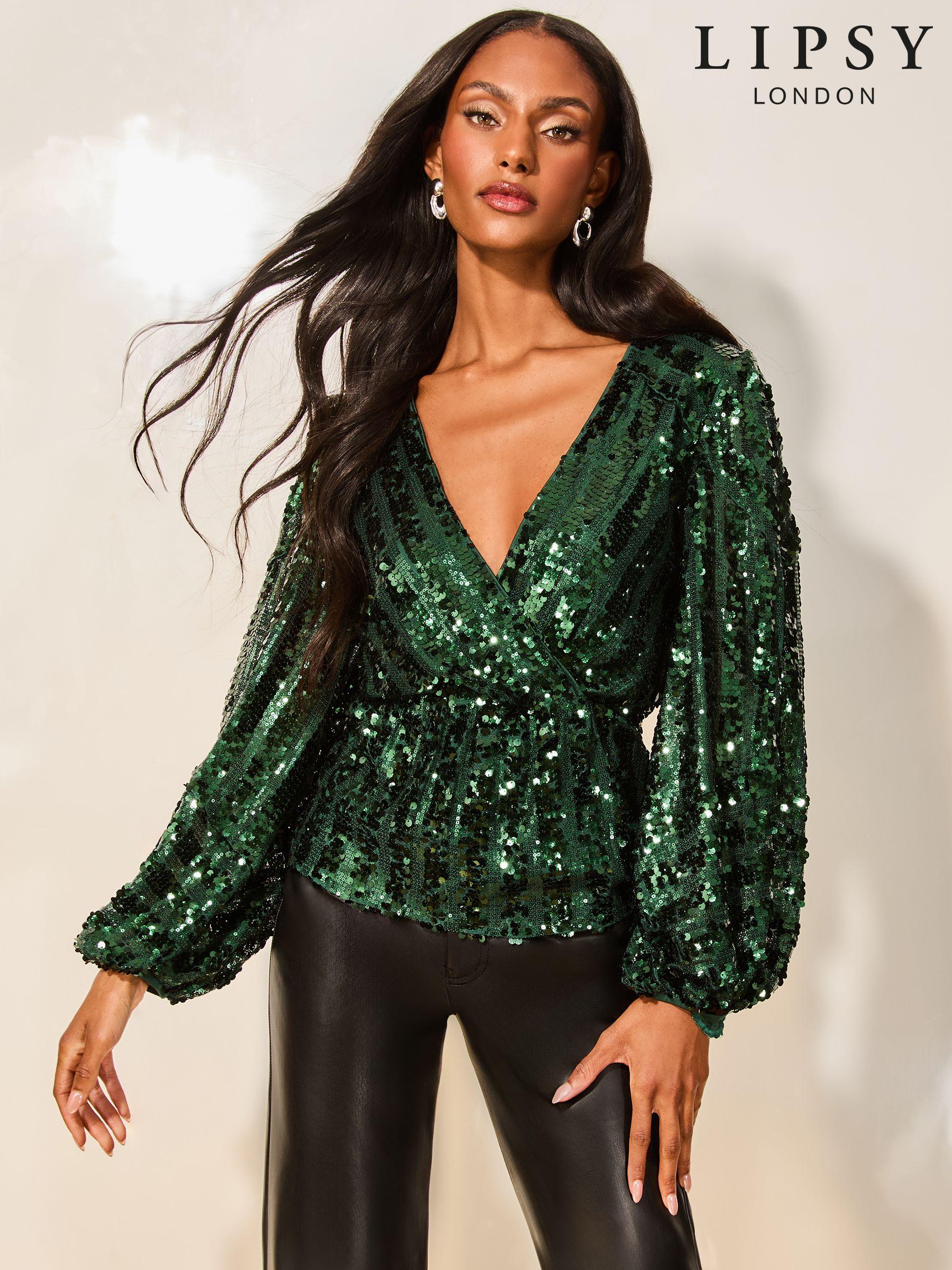 Green Sequin Tops Next Luxembourg