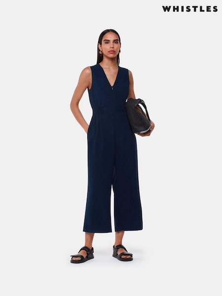 Синий - Whistles Remmie Jumpsuit (E80299) | €166
