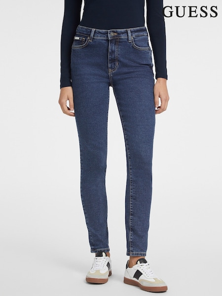 GUESS JEANS Blue High Rise Skinny Jeans (E80734) | ₪377