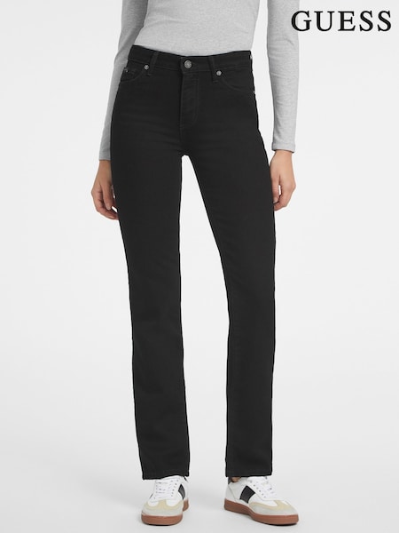 Чорний - Guess Jeans Mid Rise Straight Leg Jeans (E80739) | 4 506 грн