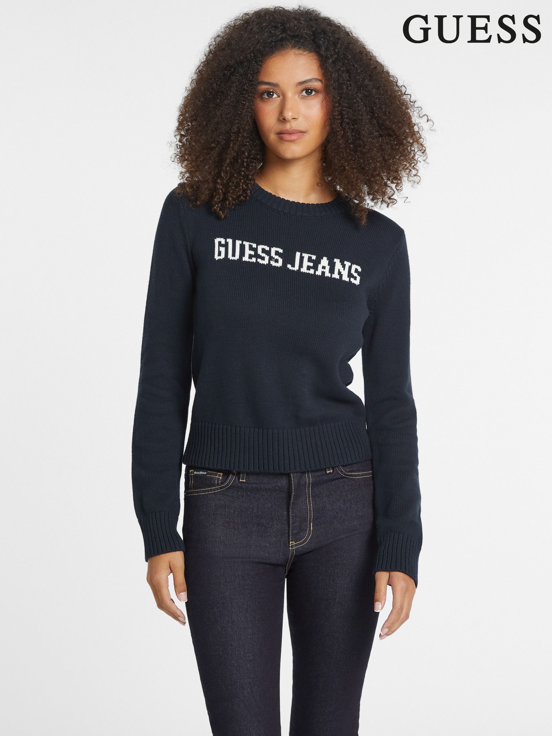 Women s Guess Jeans Blue 100 Cotton Knitwear Next Luxembourg