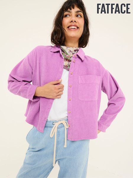 Vivienne Heather Purple 100% Cotton Cord Shirt (E81103) | €73