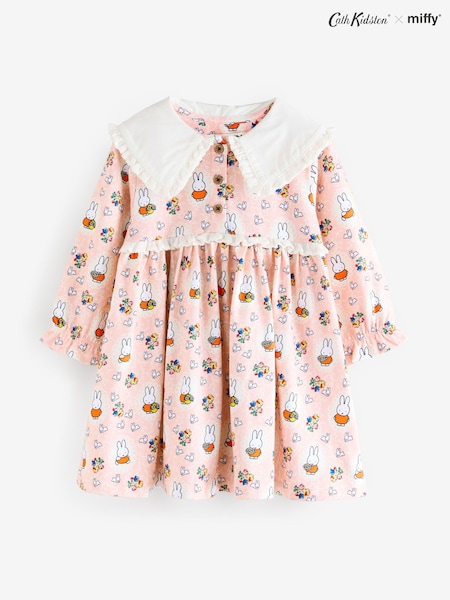 Pink Cath Kidston Miffy Long Sleeve Collar Dress (3mths-7yrs) (E81157) | € 23 - € 30