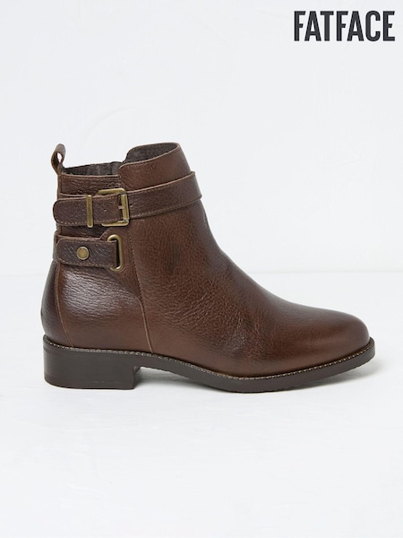 FatFace Avery Brown Buckle Boots (E81251) | €59