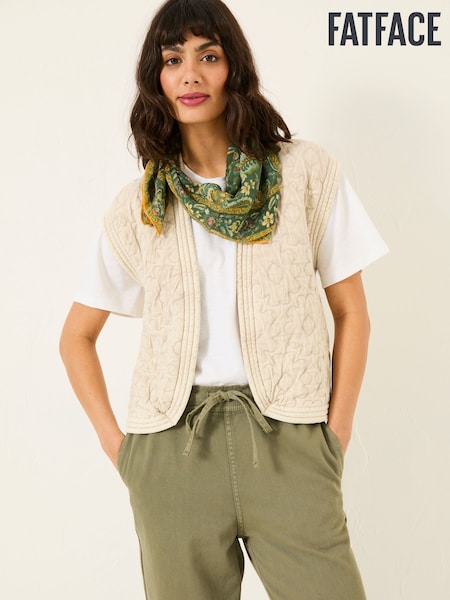 FatFace Flora Natural Quilted Waistcoat (E81293) | €78