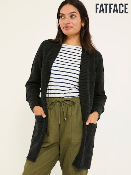 črna - FatFace Hannah Textured Knitted Cardigan (E81295) | € 71