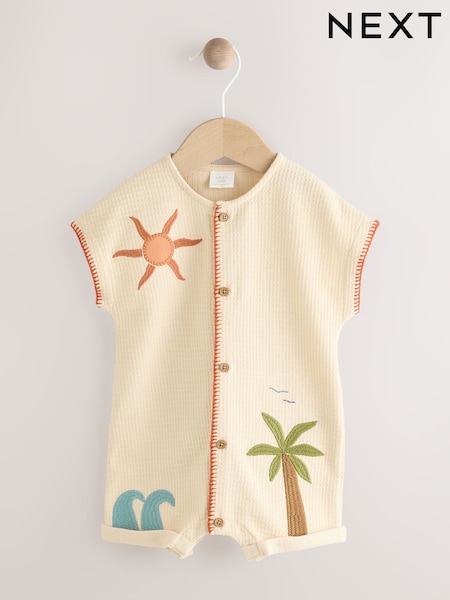 Neutral Sun Print Baby Romper (0mths-2yrs) (E81339) | AED61 - AED71