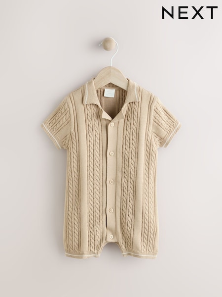 Neutral Baby Knitted 100% Cotton Romper (0mths-3yrs) (E81348) | €21 - €24