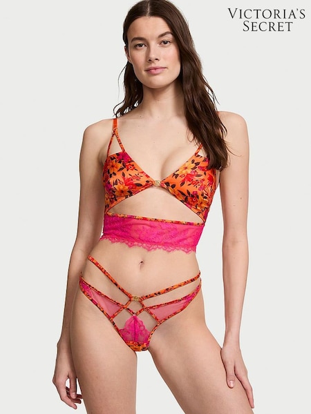 Victoria's Secret Sunset Orange Tropical Print Corset Bra Top (E81361) | €25