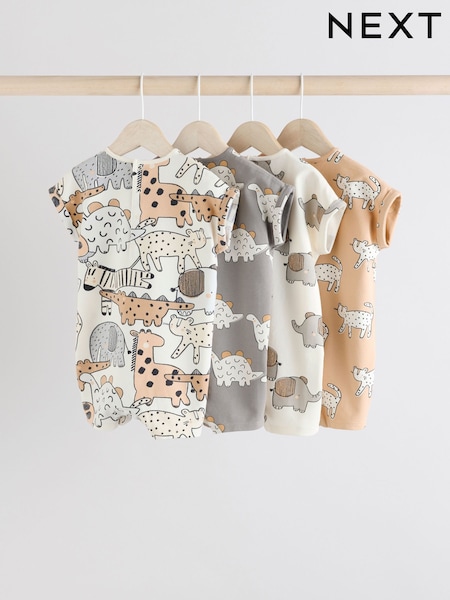 Black/White 100% Cotton Baby Rompers 4 Pack (E81381) | €32 - €38