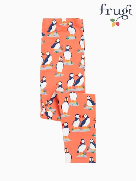Frugi Girls All-Over Print Puffin Leggings (E81606) | €18.50 - €21.50