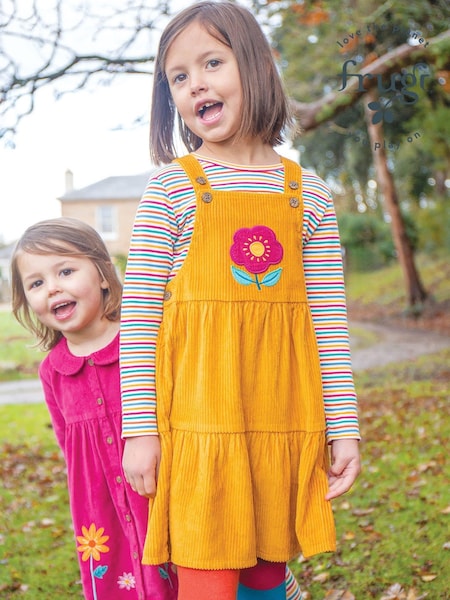 Frugi Yellow Corduroy Pinafore Dress (E81610) | 187 LEI - 198 LEI