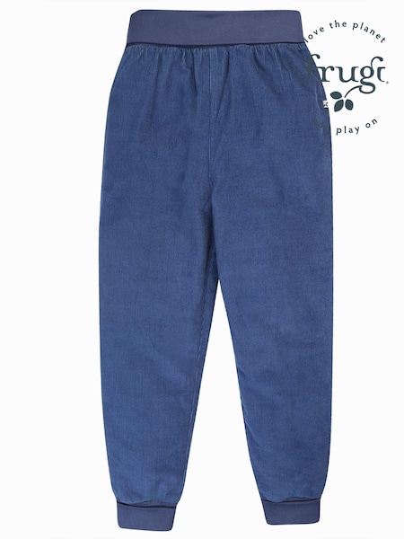 Frugi Boys Navy Blue Corduroy Pull Ups Joggers (E81618) | 116 LEI - 133 LEI