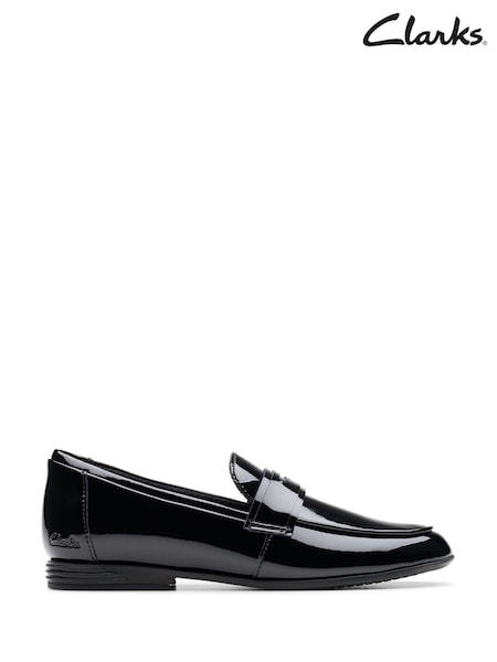 Clarks Finja Bright Patent Loafer Shoes (E81631) | € 49 - € 52