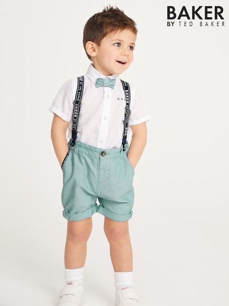 Baker by Ted Baker 3 Piece Shirt, Shorts and Braces Set (E81647) | 243 QAR - 270 QAR