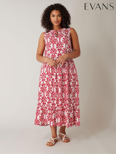 Evans Sleeveless Boho Dress (E81658) | ₪211