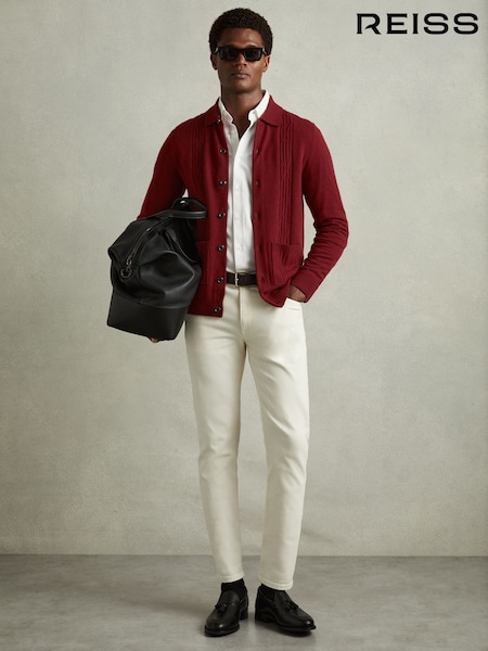 Reiss Lockhurst Wool Cabled Knitted Cardigan (E81706) | 1,056 LEI