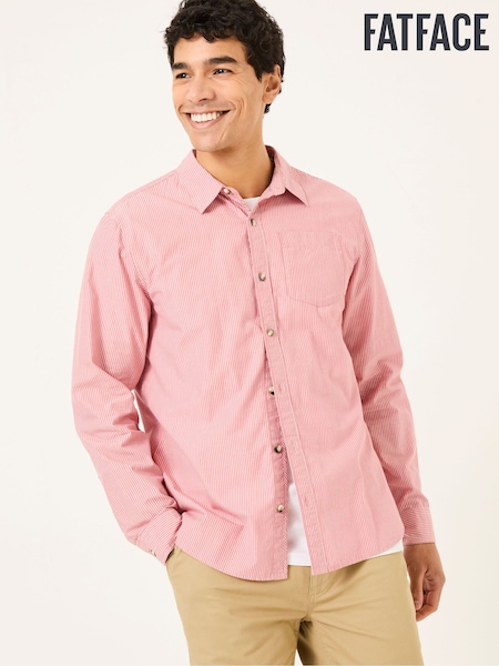 FatFace Dusky Pink Long Sleeve Elm Stripe Shirt (E81839) | €66