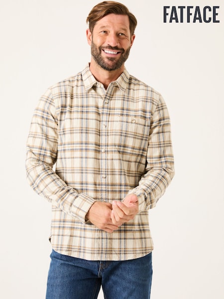 FatFace Natural Long Sleeve Trent Check Shirt (E81847) | €66
