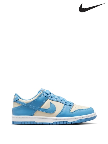 Nike Blue/Stone Youth Dunk Low Trainers (E81926) | ₪352