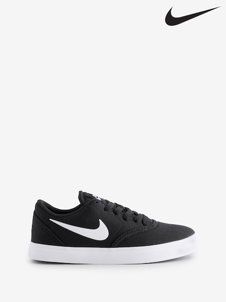 Nike Black/White SB Canvas Youth Trainers (E81952) | €61