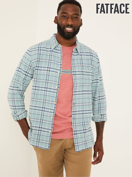 FatFace Blue Long Sleeve Trent Check Shirt (E81966) | ₪249