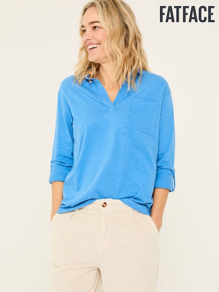 FatFace Paige Bright Blue 100% Cotton Jersey Shirt (E82061) | €46