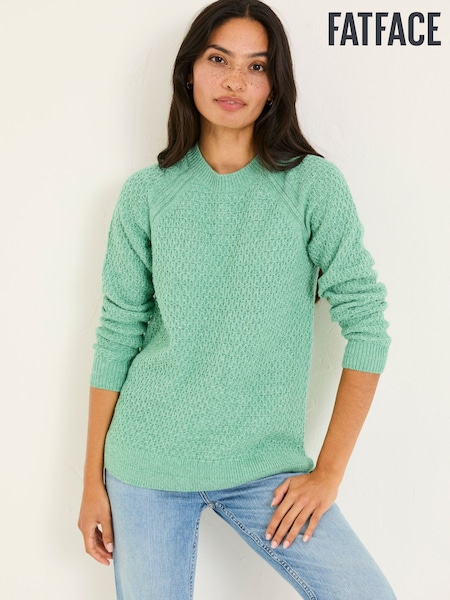 Mint Vihreä - FATFACE Teksturoitu Neulepusero (E82288) | €78