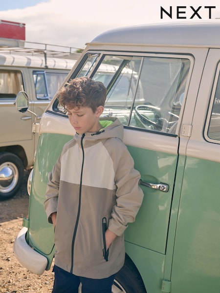 ניטרלי - Waterproof Mesh Hooded Lined Anorak Jacket (3-16yrs) (E82311) | ‏109‏₪ - ‏151‏ ₪