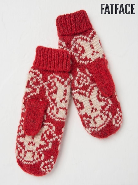 Red Gingerbread Mittens (E82348) | €15.50
