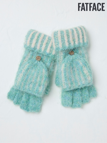 FatFace Green Haze Plaited Overflap Gloves (E82351) | €18