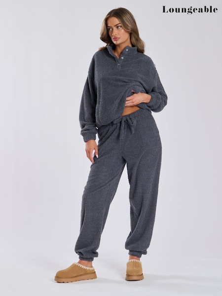 Loungeable Grey Soft Fuzzy Joggers (E82353) | €28
